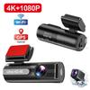3840*2160P Dash Cam UHD 4K+1080P Dual Lens Car Recorders WiFi GPS Night Vision Camcorder G-Sensor Car DVR Black Box