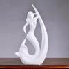 Ceramic Home Decor Creative Mermaid Shape Figurine (Pack of 1,White)