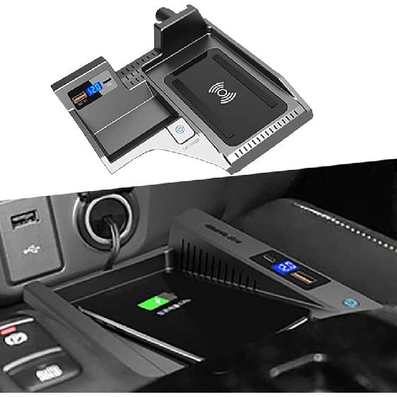 Wireless Charger for Toyota Corolla 2019-2023,Dashboard 15W Wireless Charger Pad,Belt QC 3.0 USB Fast Charging Port,Car Charge Box Suitable for