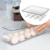 Clear Egg Holder Refrigerator Storage Container Crate Bin Sturdy Accessory for Kitchen Versatile