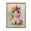 Cute Unicorn In Fairytale Style Cute Unicorn In Fairytale Style, 40X50 Cm, Black Aluminum Frame, 230 Gsm Matte Paper