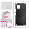 apgo Protective Skin Sticker for the back+sides compatible with Vivo Y52s, Full Wrap Film, Foil, Vinyl - Pattern Black Leather