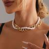 Jewelry Retro Imitation Pearl Twist Winding Double-Layer Necklace Creative Light Luxury High-End Accessories