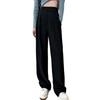 Wide-leg Trousers Women Pants Women Suit Pants Straight Wide Leg Loose High Waist Solid Color Formal Ol Commute Full Length Fasten Tape Adjustable