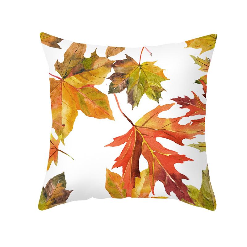 45x45cm Thanksgiving Decoration Maple Pumpkin Autumn Decoration Pillowcase Sofa Seat Cushion Cover Party Decoration Home Decor