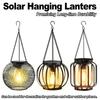 Solar Lantern Led Light Garden Lights Outdoor Waterproof Sensor Lamps Warm White Retro Iron Art Vintage Yard Decoraiton Lighting