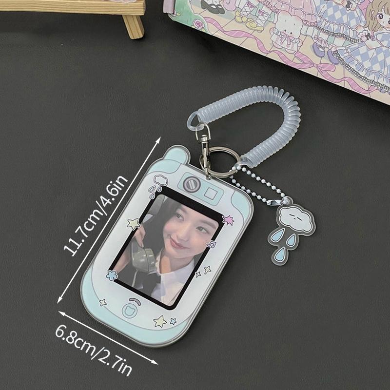 Binder Photocards Holder Mobile Phone Shape Acrylic Photo Frame Supplies Poca Holder Idol Picture Protector Stationery Supplies