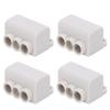 4Pcs HighPower Main Splitter TShape Wiring Terminal Block Industrial Connector 400V 60A(1in
