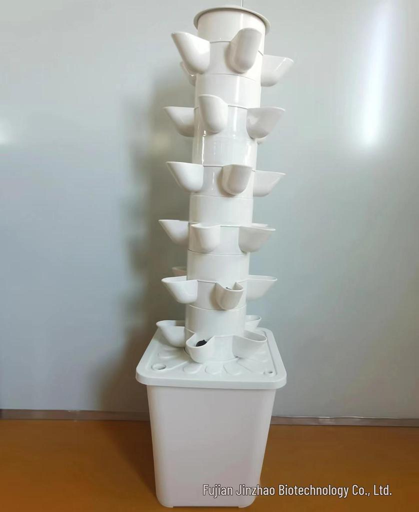 Cross-border Hydroponic Vertical Tower: Soilless Cultivation with Plant Lights, Available In 10, 15, 20, 25, and 30 Holes for Vegetable Growth.