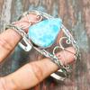 Unique Larimar Gemstone Handmade  925 Sterling Silver Bangle Jewelry Adjustable