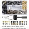 120pcs Leather Snap Fasteners Kit Metal Button Press Studs With Installation Tools Hammer For DIY Leathercraft Clothing Jeans