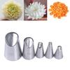 5Pcs/Set Of Chrysanthemum Nozzle Icing Piping Pastry Nozzles Kitchen Cake Tools