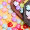 500g/pack 16mm Loose Beads Necklace Pendant Heart Jewelry Making Acrylic DIY Accessories Solid Color Bracelets Earrings Making Pendant Necklace
