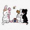 Monokuma And Monomi Danganronpa 2 Goodbye Despair Danganronpa Print Sticker On Clothes DIY Thermal Stickers For T-Shirts Patch Iron On Transfer Patch