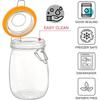 HeY LiLac Glass Mason Jar Wide Mouth Mason Jars with Airtight Lids Large Leak Proof Mason Canning Jar Clear Storage Canister Jar