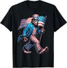 4th Of July Bigfoot Sasquatch Patriotic American Flag T-Shirt