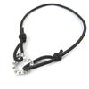 [N8894] - Silver Black 'Love' Designer Bracelet