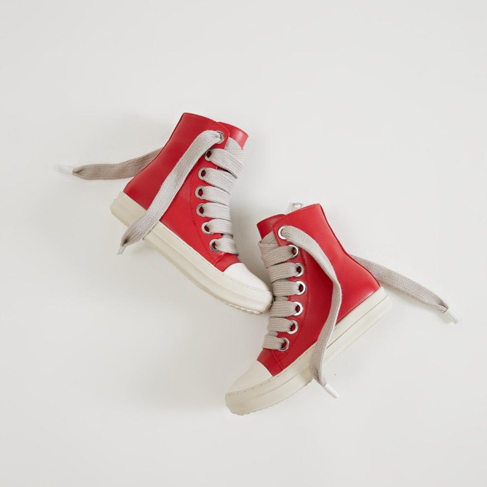 Rick High Top Flat Sneakers Platform Corss Tied Men's Shoes Women Sneakers Oween Designed Causal Flats Zip Ankle Botas 45