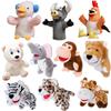 Cute Animal Hand Puppets Soft Stuffed Hand Puppet Black Cow/Penguin/Rooster Plush Toy Kids Roleplay Toy Party Supplies