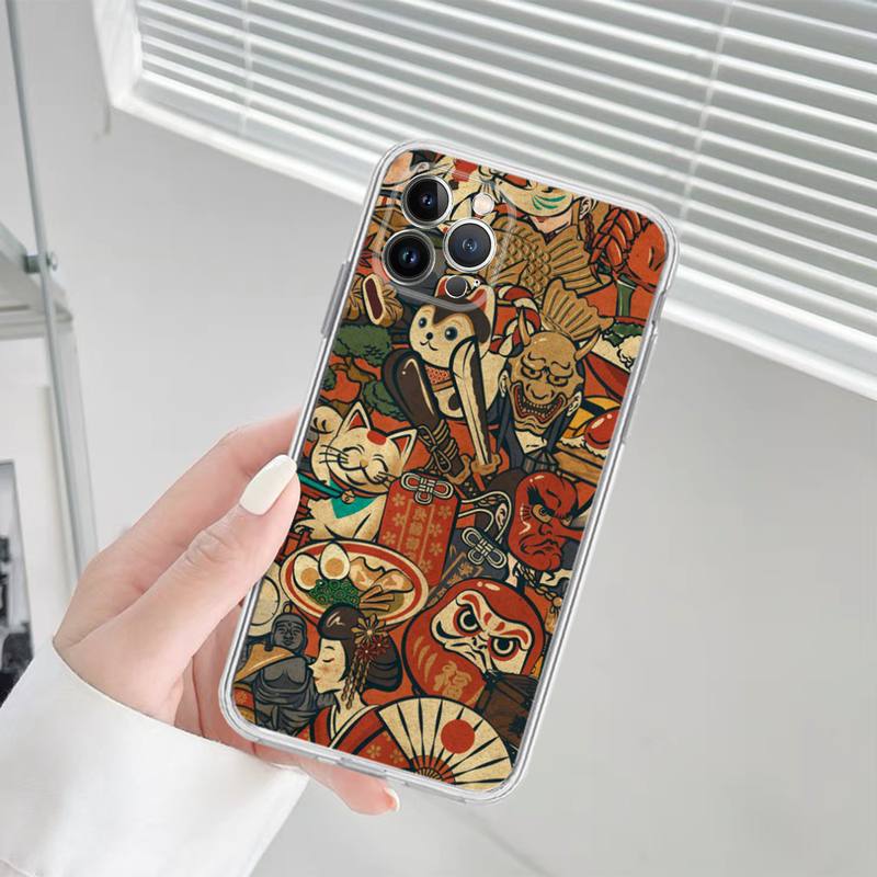 Great Ramen Wave Japan Phone Case Silicone Soft for Iphone 14 13 12 11 Pro Mini XS MAX 8 7 6 Plus X XS XR Cover