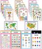 Traceease Educational Poster For Elementary School, Pack Of 25 Laminated Kids Learning Posters Great for Classroom  Home  School