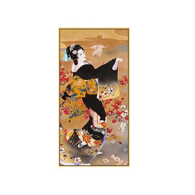 Ukiyo-e Japanese Style Lady Figure Decorative Painting For Sushi Place Japanese Food Canvas Posters Prints Wall Home Decoration