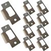 5/10pc Standard Tubular Latch Door Safety Guard Latch Replacement Striker Plate Nickel Plated Bathroom Lock Accessories