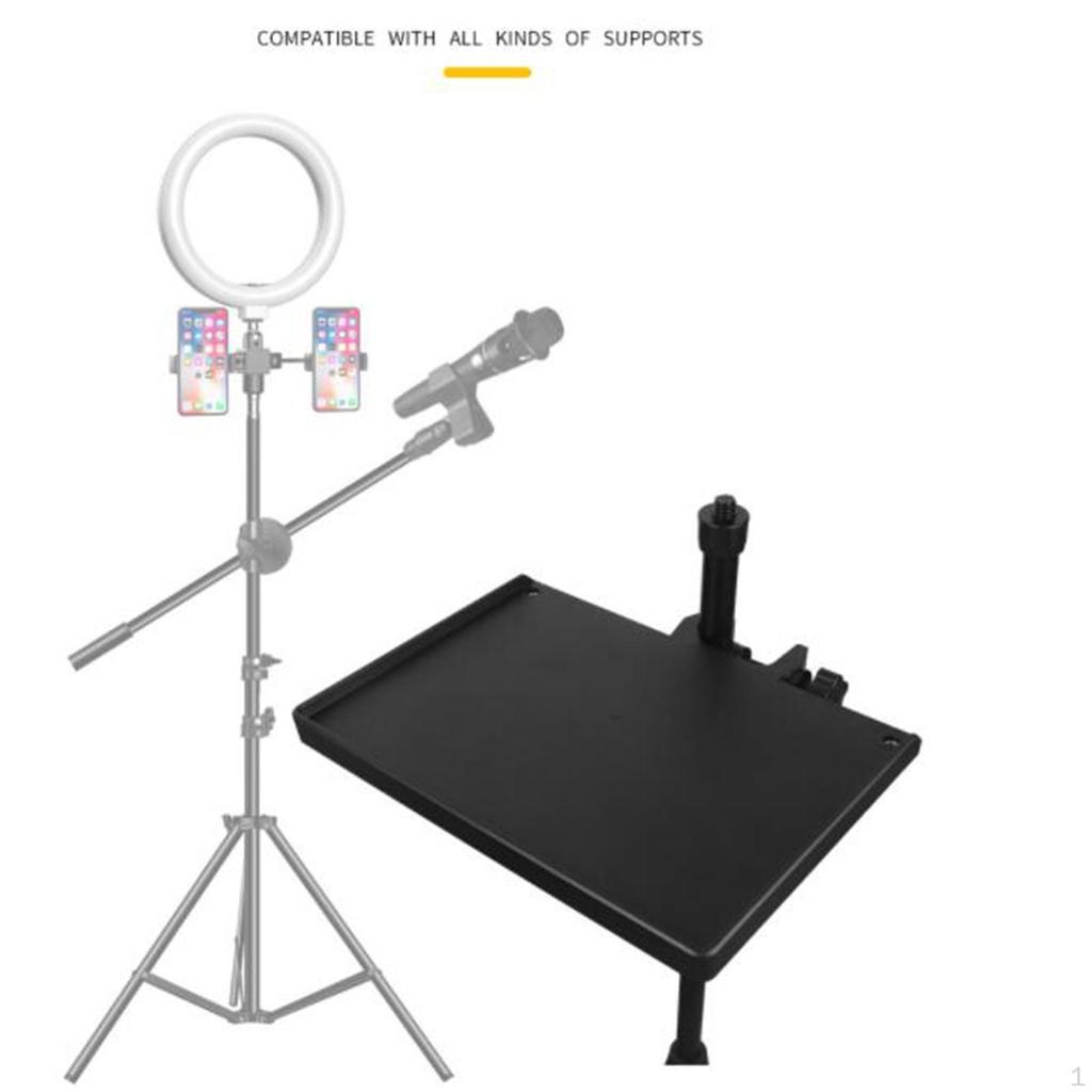 Camera Tripod Sound Card Tray Clamp Shelf Holder Microphone Stand
