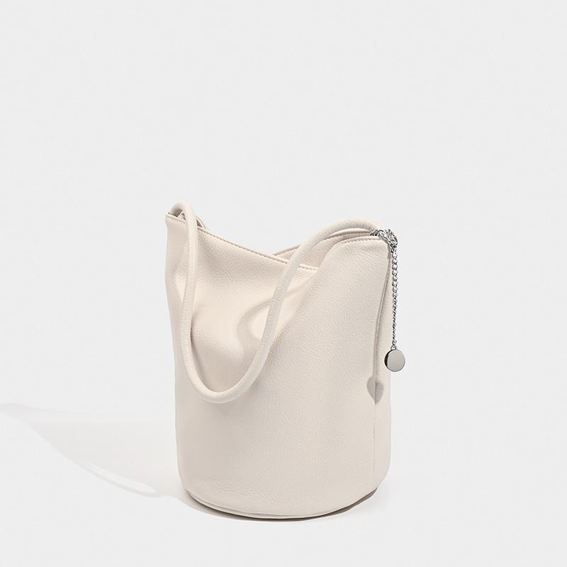 2025 Korean Version of Trendy Foreign Style Soft Portable Bucket Bag Simple Daily Large-capacity Bag Texture Shoulder Bag Women