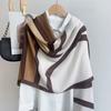 New Contrasting Scarf Letters Fashionable Long Scarf Autumn and Winter Warmth Thin Shawl Messy Beach Towel