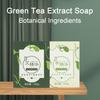 Softens Cuticles Pore Cleaning Green Tea Essential Oil Soap Bathing Face Washing