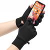 New Cycling Gloves Men's Winter Outdoor Sports Waterproof and Non Slip Two Finger Touch Screen Plus Velvet Warm Gloves
