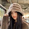 Women's Colorful Wool Fisherman Hat - Warm, Cute, Plush Knitted Cap for Autumn/Winter, Fits Larger Head Circumference
