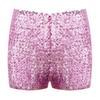 Kids Boys Girls Sparkle Sequins Dance Shorts High Waist Gymnastic Jazzz Hip Hop Dance Performance Dance Shorts