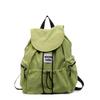 Solid Color Ruched Shoulder Bags Nylon Student Schoolbag Simple Drawsting Backpacks  Outdoor