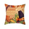 Autumn Harvest Thanksgiving Cushion Cover New Arrival Turkey Pumpkin Peach Skin Printed Cushion