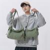 Canvas Bag Women's Large Capacity Crossbody Bag Men Solid Color Shoulder Bag