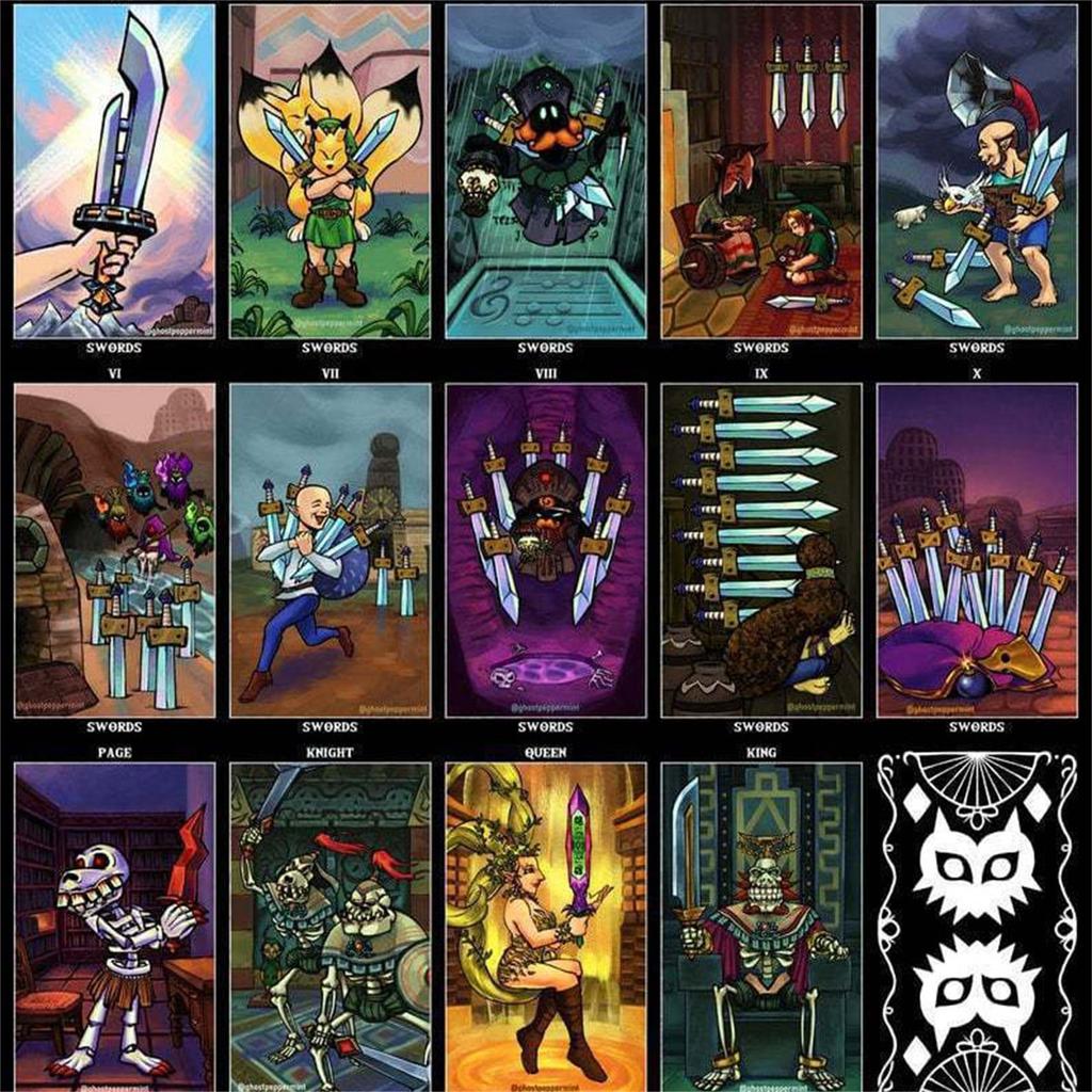 Carnival Of Time The : Majora's Mask. Classic Cards With Meanings On Them, Pocket Edition Cards For Beginners Divination