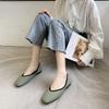 Fashion Woman Footwear Kawaii Green Flat Whit Cute Slip On Shoes for Women Vulcanized Offer Daily Routine Summer 2024 Shoe Trends Korean