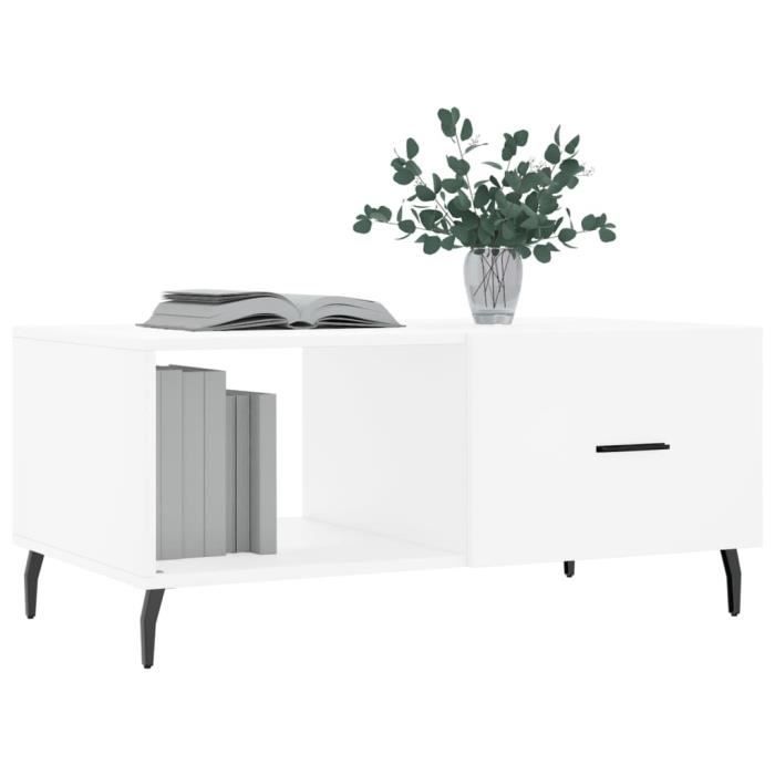 VidaXL Coffee Table White 90x50x40 Cm Engineered Wood 829228