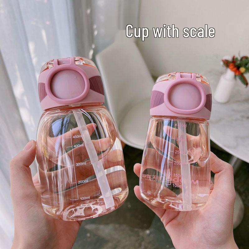 Portable Summer Water Cup with Straw for Women and Children: Cute Design for Students, Pregnant Women, and Adults