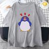 Azumanga Daioh Chiyo Mihama T-shirts WOMEN Summer Penguin Japanese Anime Tshirts 100% Cotton Kawaii/Cute Short Sleeve Streetwear