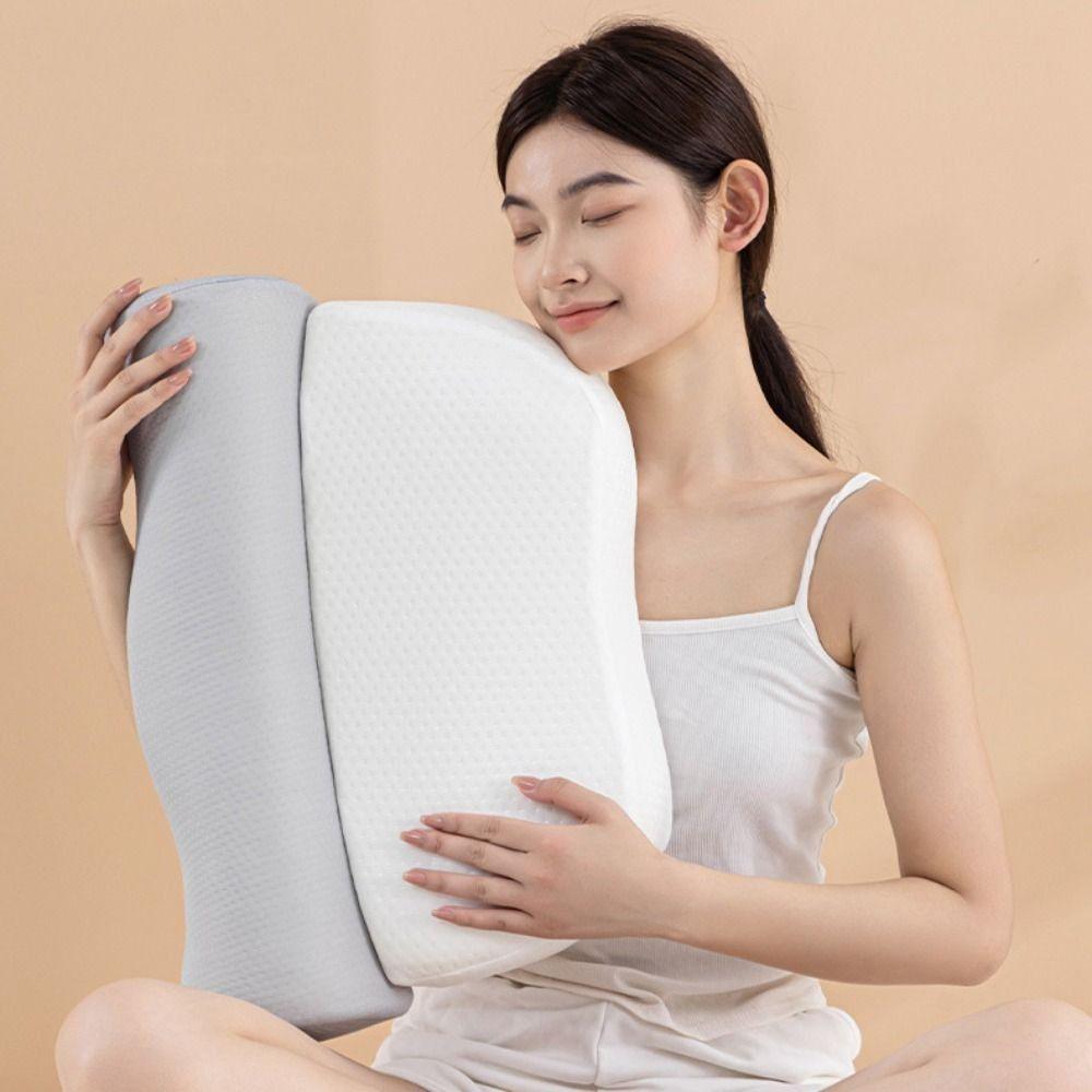 Slow Rebound Spine Traction Pillow Adjustable Neck Bolster Pillow Cervical Neck Pillow Bed Pillow