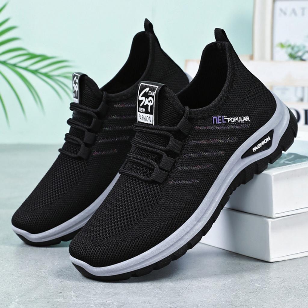 Shoes Women, Fly Woven Breathable Couple Models Casual Shoes, Versatile Soft Sole Lightweight Sports Shoes
