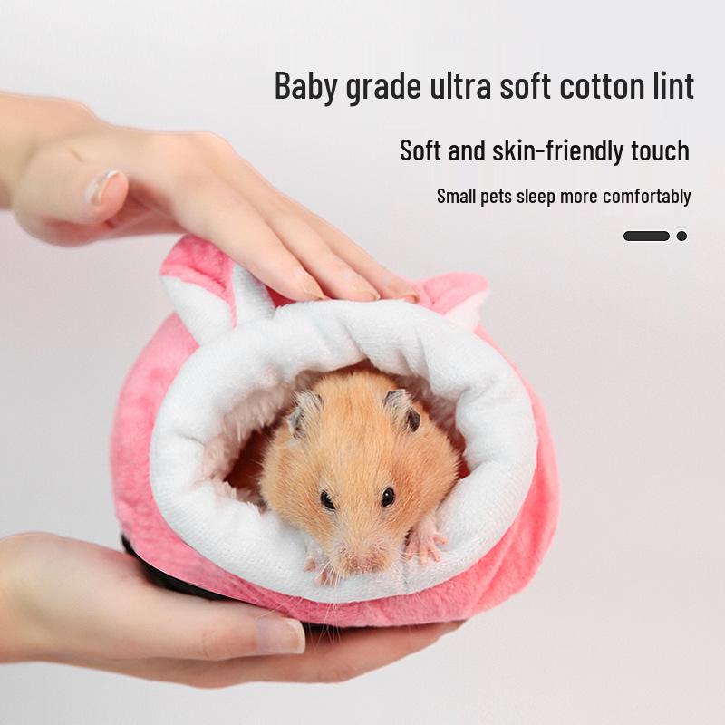 Теплое хлопковое гнездо для хомяков и мышей - Зимний спальный мешок-домик