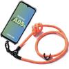 Protective Case - BOOLING - for Samsung Galaxy A05s - Shockproof - Scratch-Resistant - Orange Lanyard