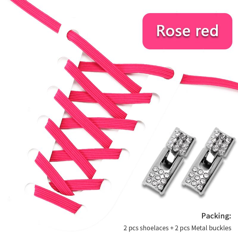 4Pcs Elastic Laces Sneakers Kids Adult No Tie Shoelace Cross Lock Shoelaces Without Ties 8MM Width Rubber Bands Shoes Accessorie NO.8