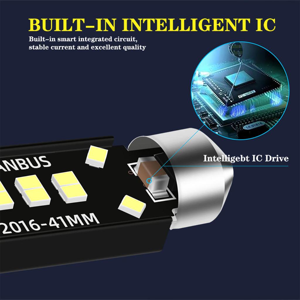 C10W C5W LED Фестон 31мм 36мм 39мм 41мм Canbus для Автомобильного Плафона Подсветки для Чтения Лампы Номерного Знака Автомобильные Внутренние Огни 12В Белый
