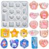 Silicone Mold Keychain Epoxy Mold Cute Stickers Diy Crystal Pendant Mold