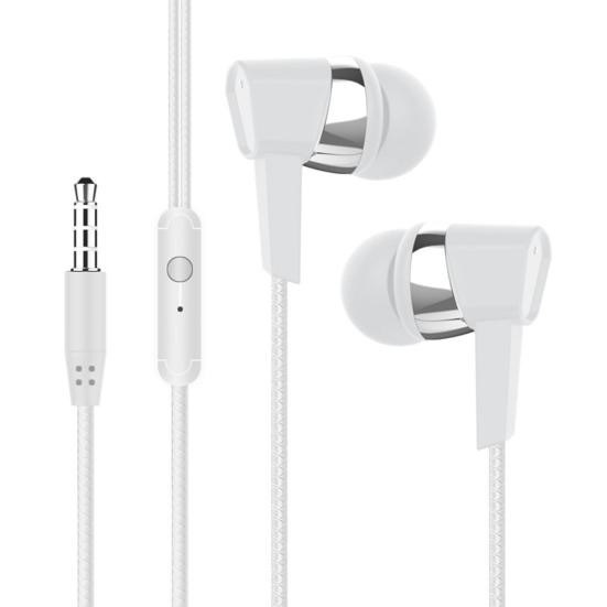 Wired Earphone High Fidelity 6D Surround Sound Effect Ergonomic 3.5mm Stereo Sports In-ear Earbud for Running